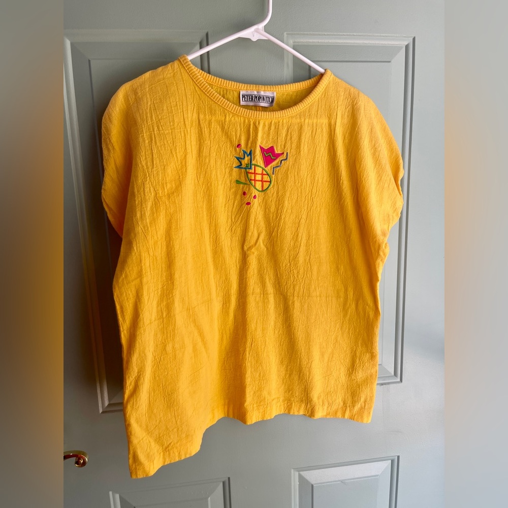 Peter Popovitch 4 Piece Cotton Outfit in Yellow Medium Size